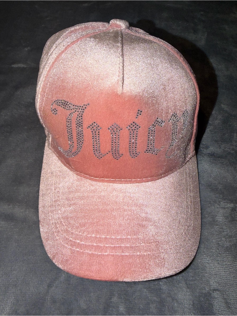 🩷 NWT Juicy Couture Velvet Rhinestone Logo Baseball Cap